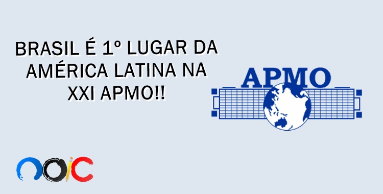 Ouro para o Brasil na XXI Asian Pacific Math Olympiad!